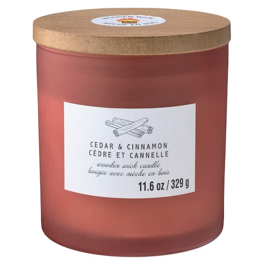 Cedar &#x26; Cinnamon Wooden Wick Jar Candle by Ashland&#xAE;